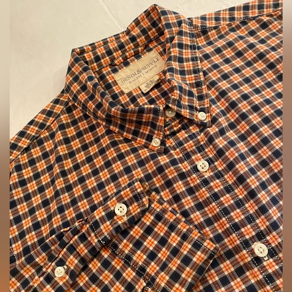 Denim & Supply Ralph Lauren Men’s XL Plaid Long Sleeve Button Down Shirt